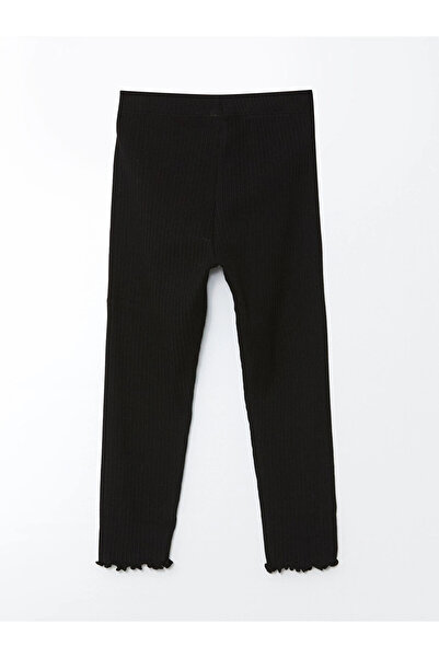 LC Waikiki LCW Kids Siyah Beli Lastikli Kız Çocuk Basic Tayt