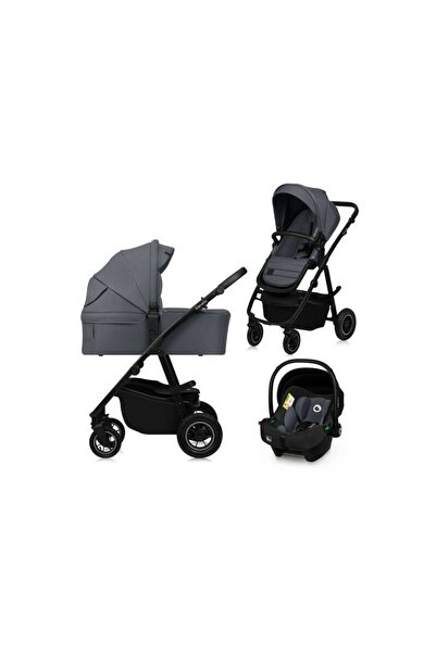 Lionelo Carucior 3 in 1, Lionelo, Amber Plus, Cadru aluminiu, Cu landou intar...