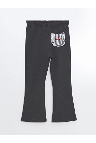 LC Waikiki LCW Kids antracit elastične tajice za devojčice Zvonaste nogavice