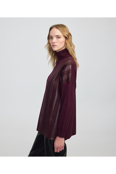 İpekyol Kontrast dokulu oversize triko