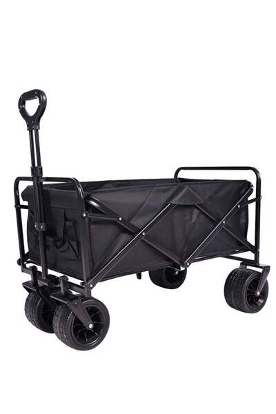 fulina عربة خارجية قابلة للطي ومتينة، عربة متعددة الاستخدامات لجميع التضاريس مع عجلات قيادة 360 درجة، للتخييم