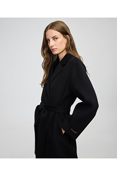 İpekyol Yün içerikli kuşaklı kaban