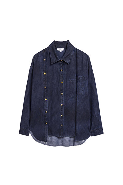 Twist Jean Shirt with Metal Accessories