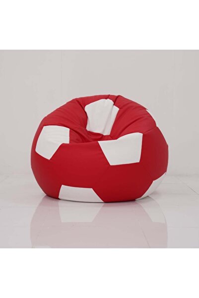 Danube Home Oxford XXL Bean Bag Chair - Football Pattern Red/White - Comfortable Foam Seating - 2 Year Warranty
