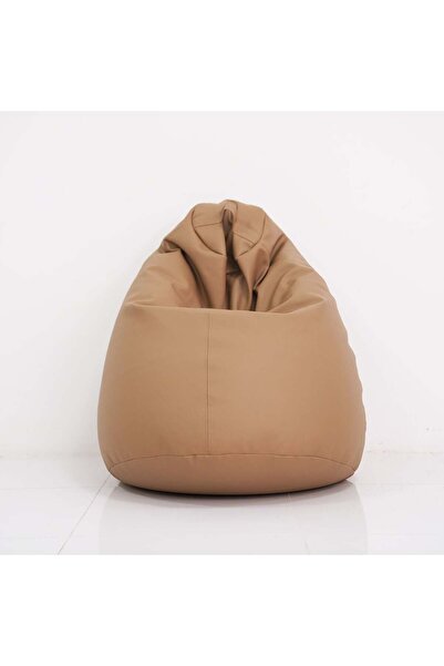 Danube Home Oxford XL Bean Bag Chair - Beige PVC Fabric, Foam Filling, 2-Year Warranty