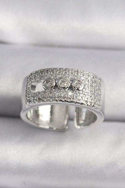 Skygo Brass Silver Color Zircon Stone Messika Model Women's Ring - Tj-Byk3487