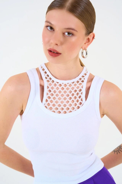 Modayakamoz Lace Inside Camisole Undershirt White