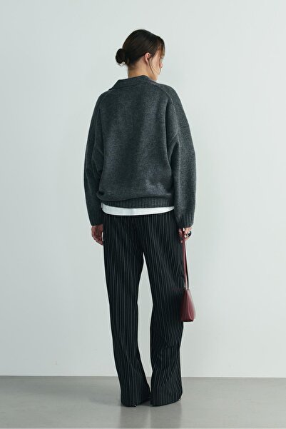 Suud Collection Smoked Rani Polo Neck Oversize Sweater