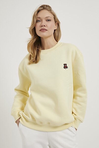 Arma Life Armalife 0096 bear embroidered high collar women's sweatshirt