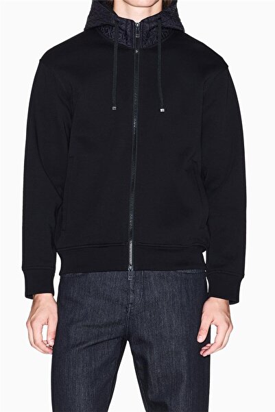 Armani Exchange Cotton Regular Fit Quilted Hooded Zippered Sweat Men's Sweat Xm001891 Af1081