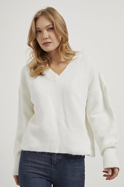 Arma Life Armalife 4758 v neck soft basic women's sweater