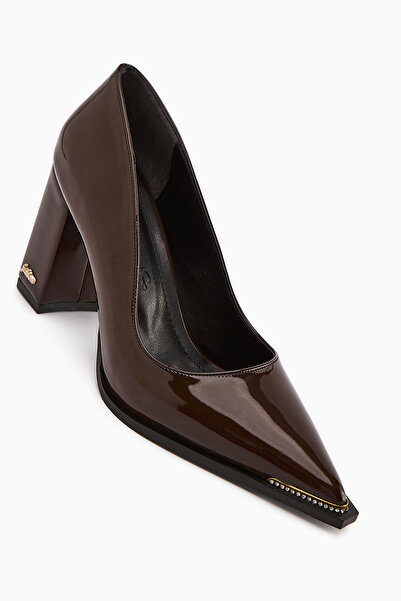 Limoya Bonny Kahve Kalın Topuklu Kadın Ayakkabı