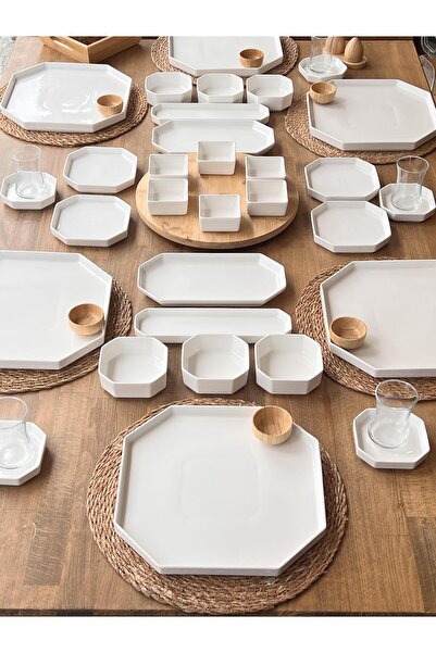 ROSSEV Kahvaltı Takımı Pure 55 Parça 6 Kişilik