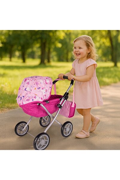 OEM Doll Stroller Unicorn, 58 x 35.5 x 57 cm