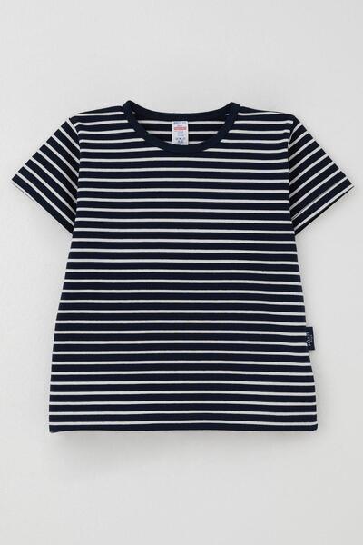 Breeze Tricou pentru băiat cu dungi 3-7 ani, bleumarin