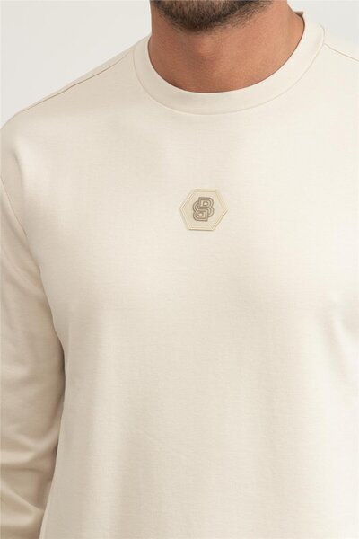 BOSS Erkek Bisiklet Yaka Sweatshirt