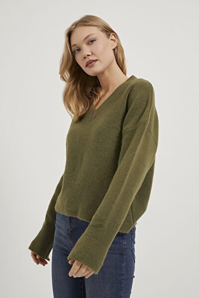 Arma Life Armalife 4758 v neck soft basic women's sweater