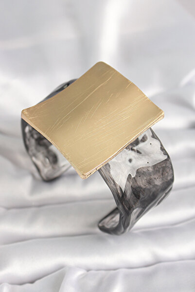 Skygo أسود رخام نمط الاكريليك البلاستيك الذهب لوحة مربعة نموذج خمر سوار المرأ...