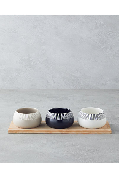 English Home طقم أطباق تقديم من الفخار من فلورال جريس، 4 قطع، مقاس 7.5x5 سم، ...