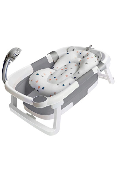 Primabobo Folding bathtub, Primabobo, Compact, With sensory plug and anatomical support, 63 x 42 x 20 cm, Gray