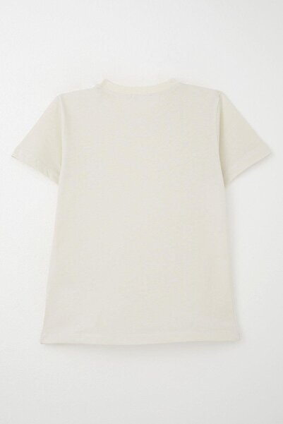 Breeze Boy's T-shirt Basic 4-14 Years, Ecru