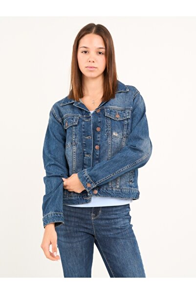 Lee Cooper Women's denim jacket with pockets and faded look