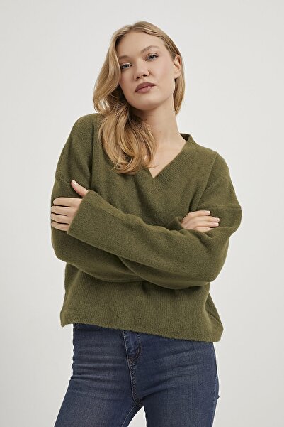 Arma Life Armalife 4758 v neck soft basic women's sweater