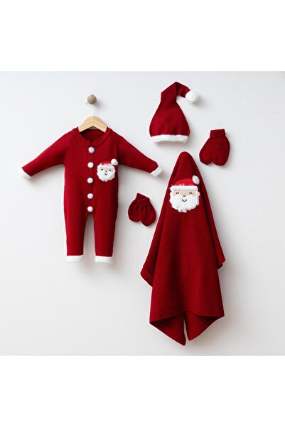 Fox Life Kids Noel Yılbaşı Bebek Triko Set 5 Parça Yenidoğan