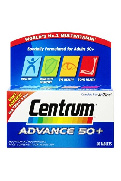 Centrum مكمل غذائي متعدد الفيتامينات والمعادن Advance 50+ - 60 قرصًا