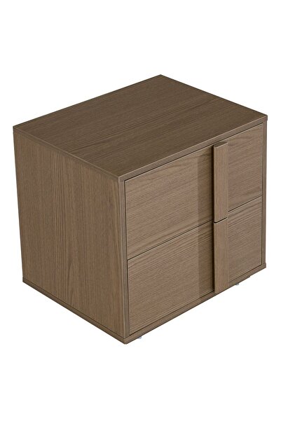 Danube Home Allison 2-Drawer Nightstand in Natural Oak - Stylish Bedroom Storage with Melamine Finish
