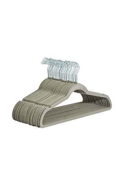Yelajoy Basic Slim Velvet Non-Slip Suit Hanger Grey Set of 30