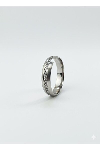 Bora Değerli Madenler Taşlı Gümüş Alyans – Unisex 925 Ayar - Bombeli Alyans - Bombeli Taşlı Alyans