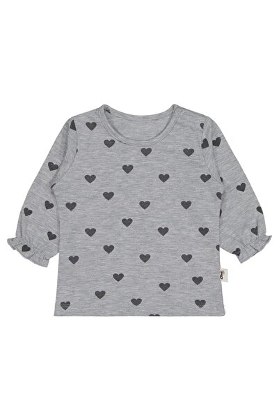 Civil Baby Kalp Baskılı 6-18 Ay Sweatshirt - Gri 9-12 Ay