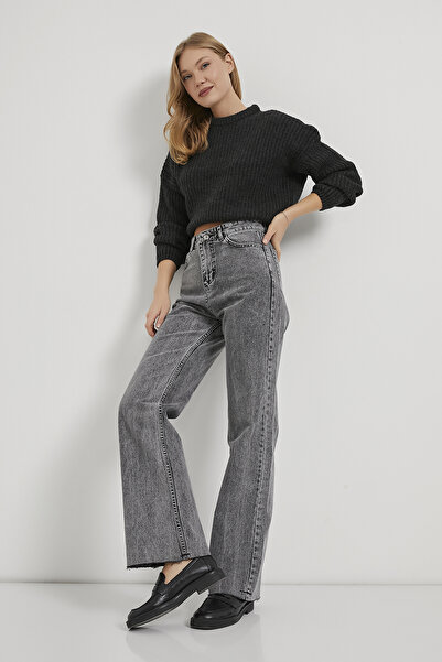 Arma Life Armalife 9877 Cut-Out Leg Straight Fit Denim Women's Pants