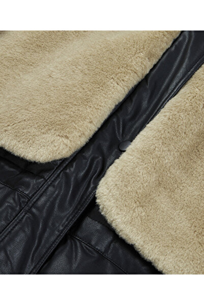 Twist Contrast Textured Coat