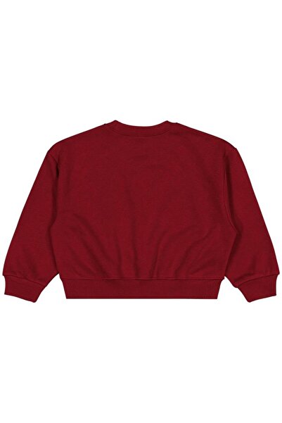 Civil Girls Plain 6-9 Years Old Sweatshirt - Burgundy 6-7 Years Old