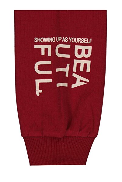 Civil Girls Basic 6-9 Years Old Sweatshirt - Burgundy 7-8 Years Old