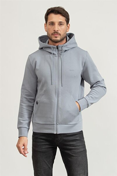 BOSS Erkek Fermuarlı Sweatshirt