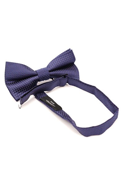 6AM Ceremony Papion albastru pre-legat cu model pătrat roșu, din mătase