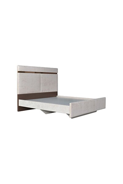 Danube Home Ronin 180x200 King Bed - Beige/Bronze Fabric Upholstery, Engineered Wood, 2-Year Warranty