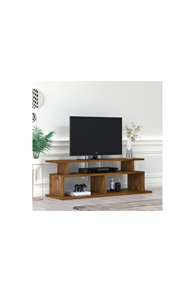 Vivense WOODFACE ELLA DOĞAL AHŞAP TV SEHPASI 120X40 CM CEVİZ RENK