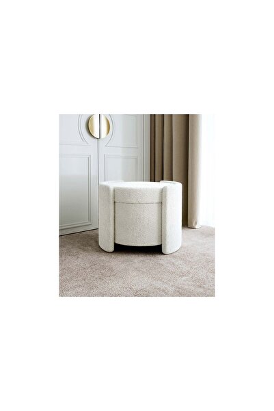 Vivense BERLİN SANDIKLI TEDDY PUF, BEYAZ