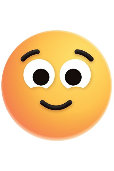 OEM Autocolant cu emoticon/emoji zâmbet, margini albe, vinil PVC 10 cm