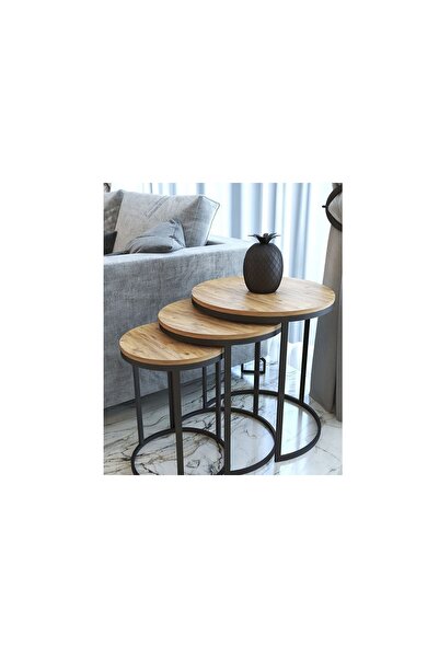 Vivense TUBİHOME ZİGON SEHPA TAKIMI, YUVARLAK