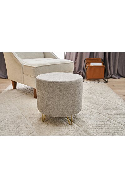 Vivense ASMARA PUF, BEJ, METAL AYAK