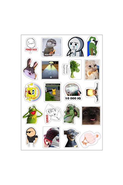autostickere Set No. 7 - 20 Funny Stickers, 4–5 cm, Waterproof, Laminated, 0.1 mm