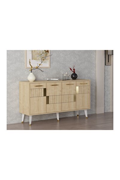 Vivense MODA KONSOL, 4 KAPAKLI, SAFİRMEŞE ALTIN