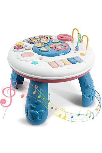 Gopo Toys Masuta Educativa Montessori pentru Copii - Jucarie Interactiva, Multifunctionala cu Lumini si Sunete