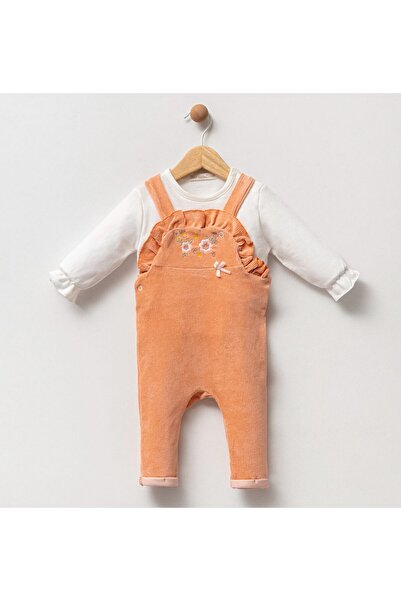 Bip Baby Floral Embroidered Corded Fabric Velvet + Sweet