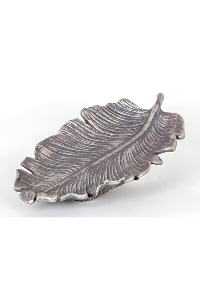 Vivense DEKORATİF YAPRAK TABAK, GRİ